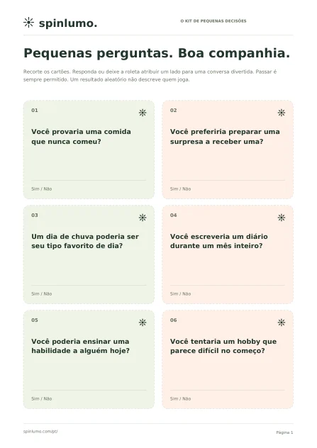 12 perguntas, boa companhia